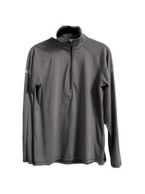 Under Armour Heat Gear Grey Tech Stripe Quarter Zip Loose Fit Size Small
